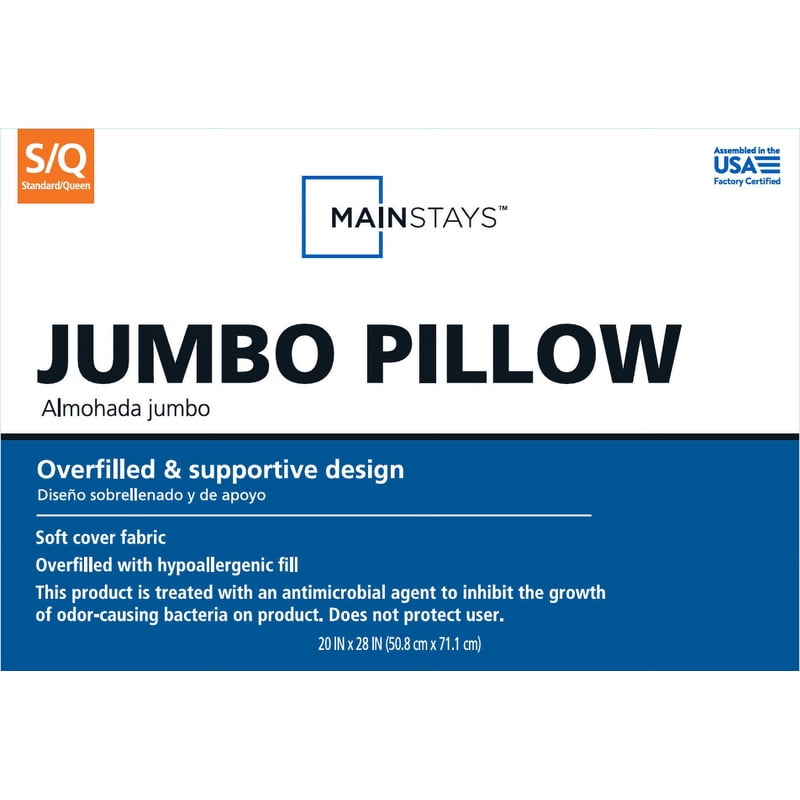 (8 Pack) Mainstays Mega Bed Pillows - Standard/Queen Firm Support Hypoallergenic