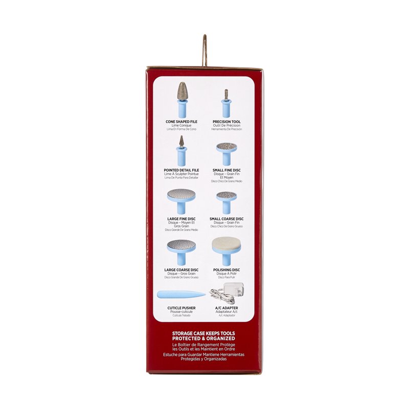 Rechargeable Nail File Kit with 8 Attachments & Storage Case
