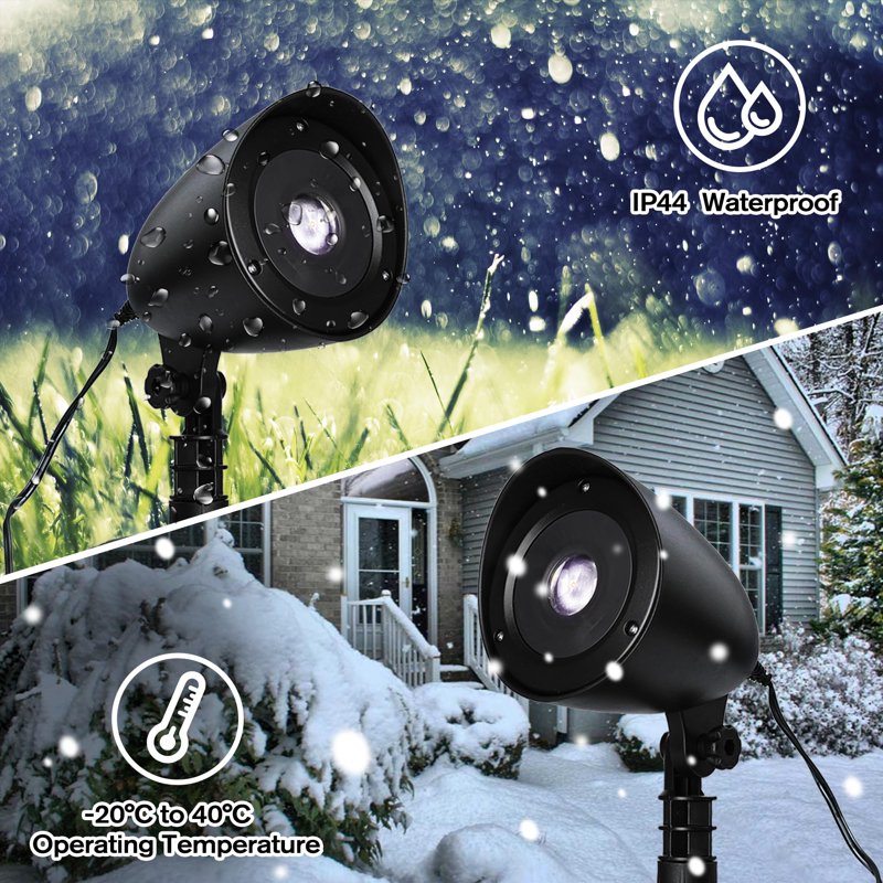Outdoor Halloween Projector Lights - White Reaper 3D Dynamic Design with Timer