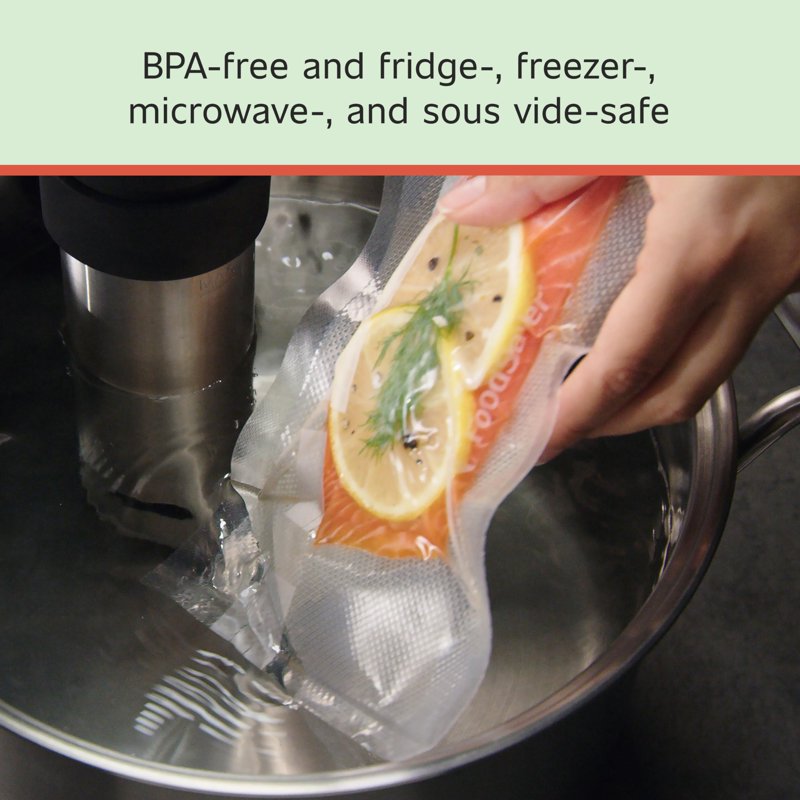 Vacuum Sealer Bag Rolls - 8" x 20' BPA-Free, 3-Count