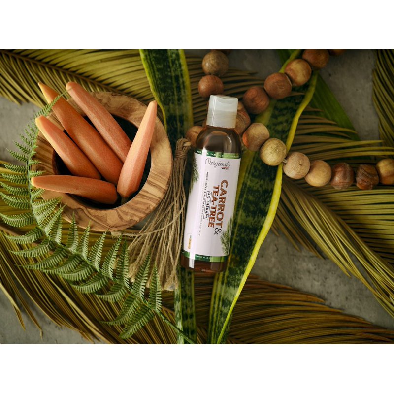 Moisturizing Carrot & Tea Tree Oil Therapy for Hair & Skin - 4 Pack