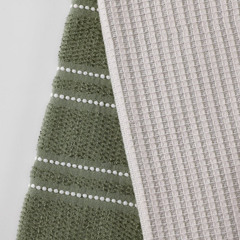 Cotton Waffle Kitchen Towels 2-Pack - Dark Cilantro
