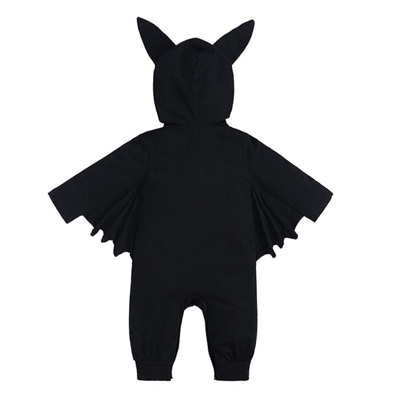 Baby Halloween Outfit Romper for 3-6 Months - Black Bat Costume