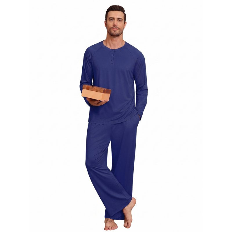 Matching Couple Pajama Sets for Women Men L Navy Blue Cozy Sleepwear