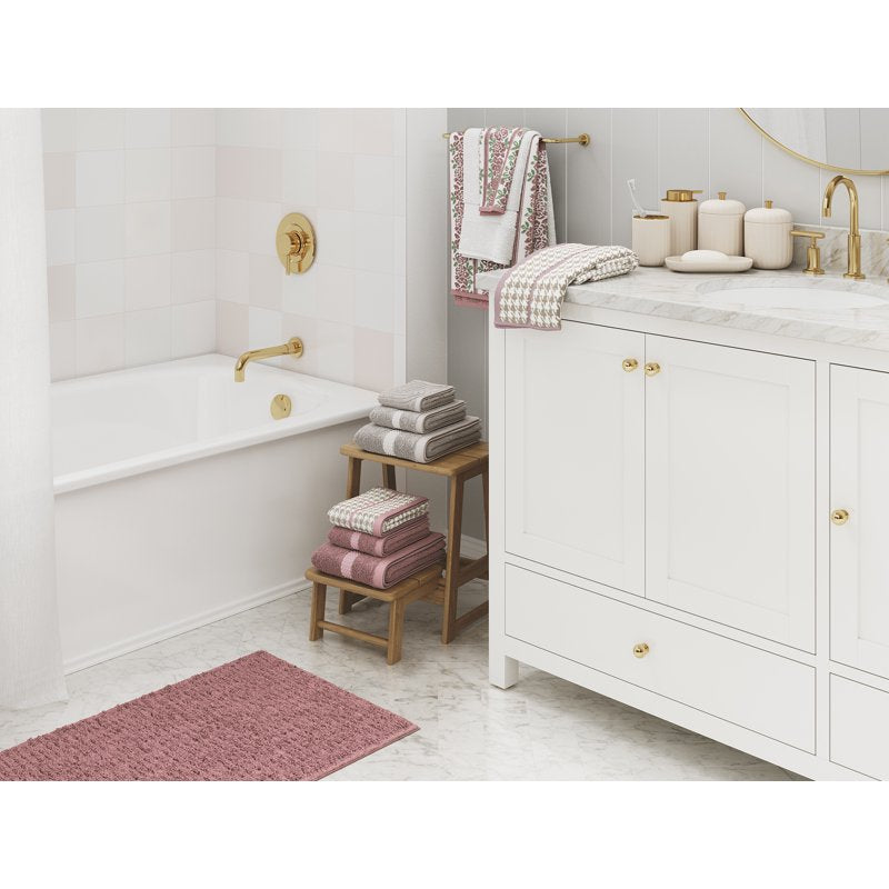 Beautiful by Drew Barrymore 6-Piece Dobby Bath Towel Set - Porcini Taupe, 100% Cotton