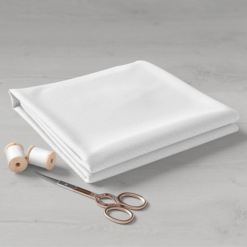 White Cotton Hexagon Fat Quarter for Quilting & Sewing - Single