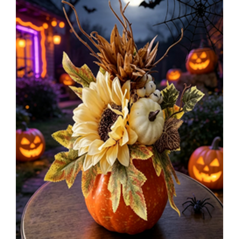 Large Foam Pumpkin Autumn Decor Festive Table Ornament - Variation #357B