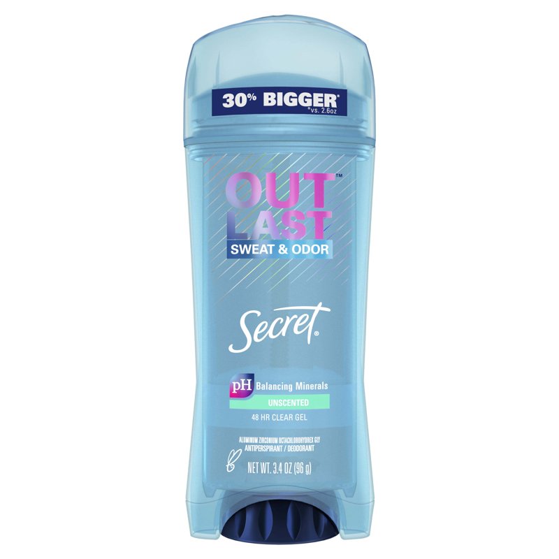 Clear Gel Antiperspirant Deodorant for Women, 72-Hour Protection, 3.4 oz