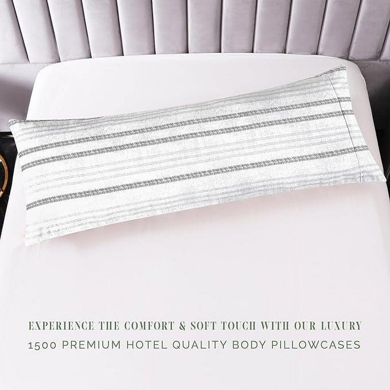 Elegant Comfort Traci Gray Ultra Soft 2-Pack Microfiber Pillowcases - Hotel Quality, Wrinkle-Free, Hidden Zipper Closure