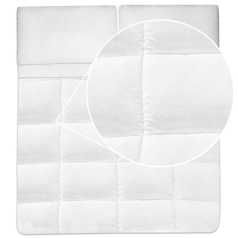 Twin All Seasons Down Alternative Comforter - Solid Color Box Stitch - White