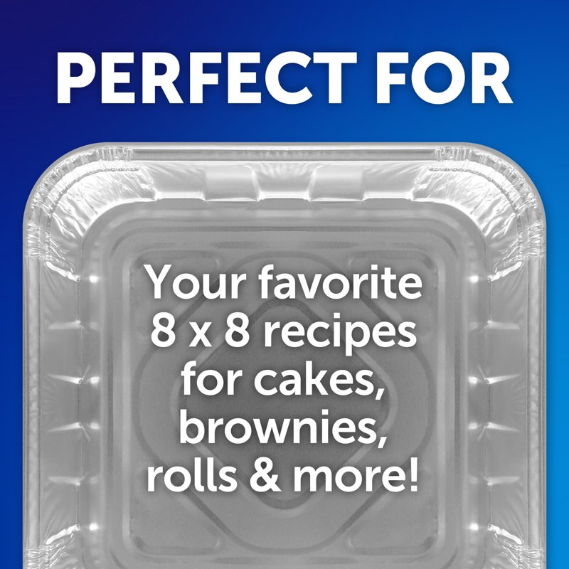 Disposable 8 Inch Cake Pans with Lids - 3 Pack