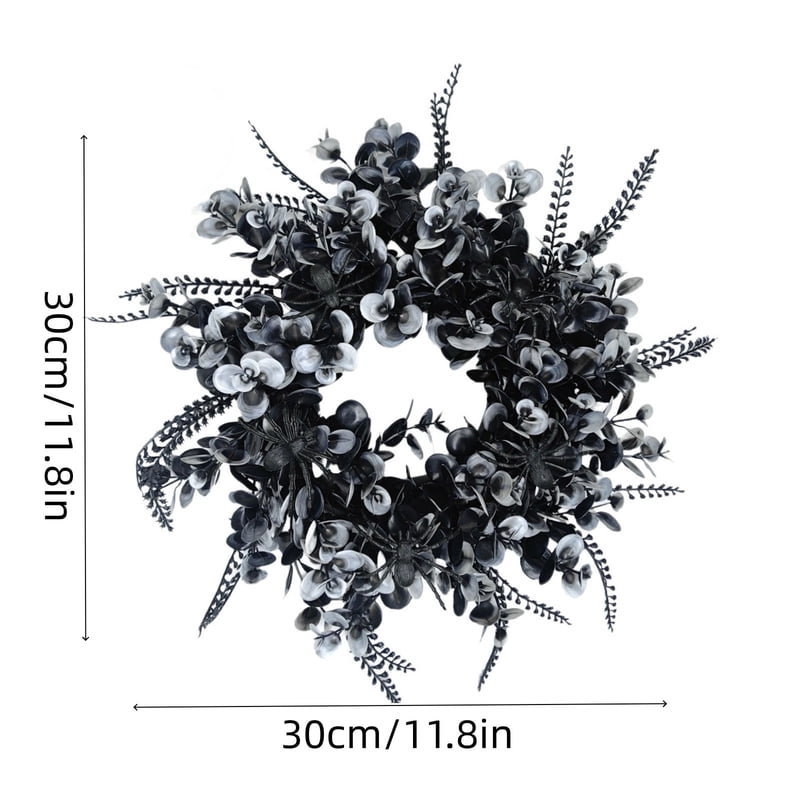 Halloween Black Door Wreath Decorations for Front Door - Variation M-9