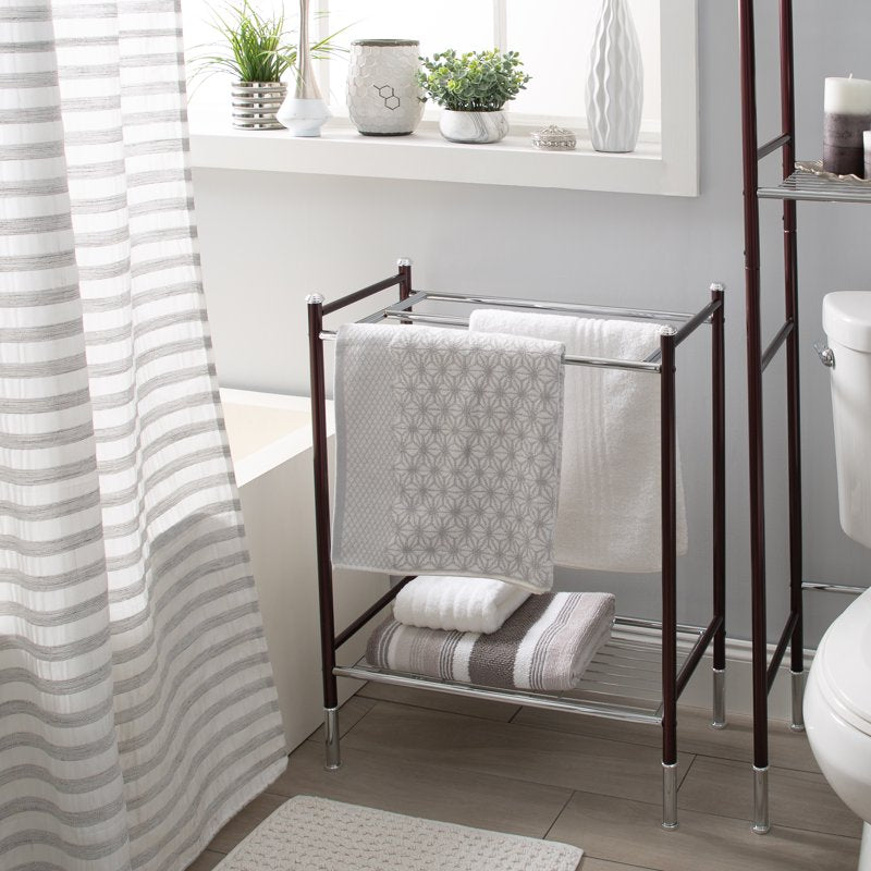 Organize It All Duplex Line Freestanding Towel Rack - 3 Tier Bathroom Organizer