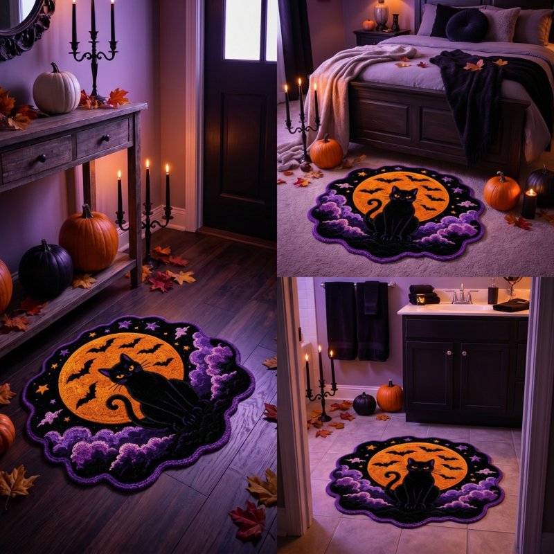 Halloween Door Mat Festive Welcome Entryway Rug 23.62x15.74in - Non-Slip & Easy Clean - Variation of THIS listing