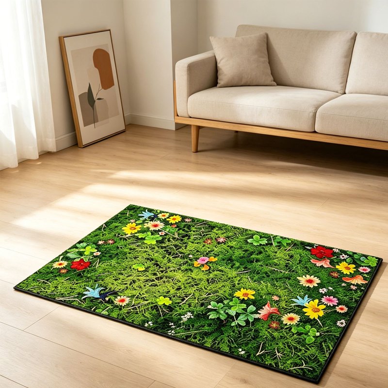 Outdoor/Indoor Spring Floral Welcome Doormat - Variation O, 19.7x31.5 in