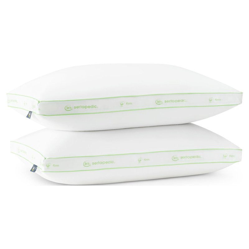 Sertapedic Firm Bed Pillow 2 Pack - Standard/Queen Supportive Hypoallergenic