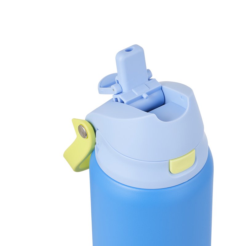 32oz Stainless Steel 2-in-1 Water Bottle with Straw & Chug Lid - Neon Blue