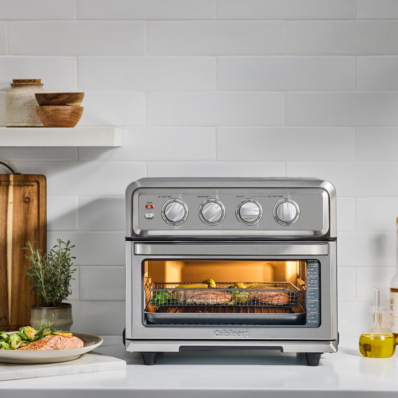 Air Fryer Toaster Oven with Grill - 8-in-1 Stainless Steel Countertop Oven