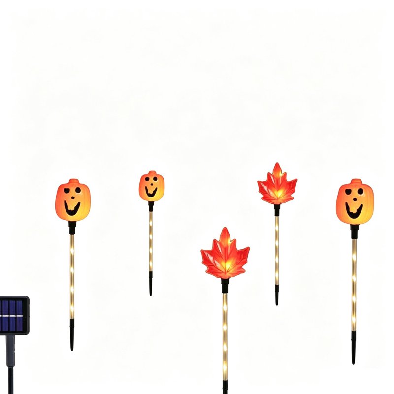 Halloween Solar Garden Stake Light Pumpkin Ghost Mummy with Waterproof Outdoor Design - Variation #319A