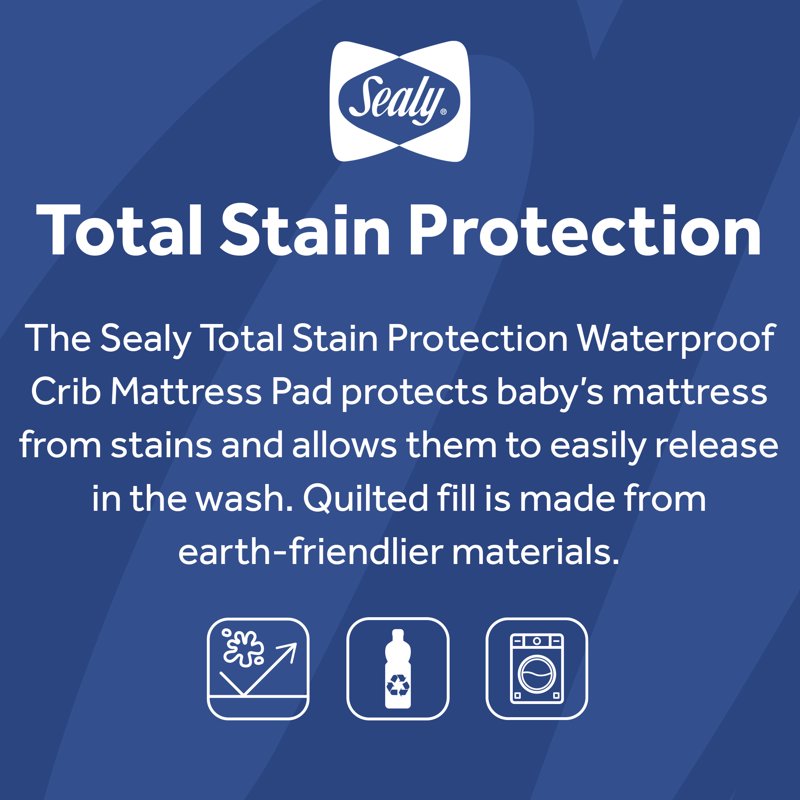 (4 Pack) Waterproof Crib Mattress Pad Cover - Stain & Moisture Protection, Hypoallergenic, Fits 52x28 Inches, SecureStay Fit