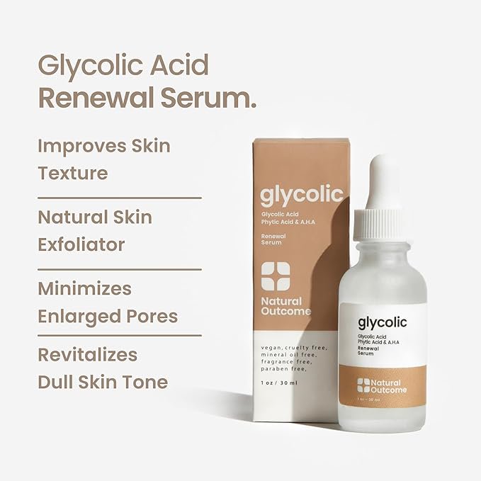 Glycolic Acid Facial Serum 12% AHA Exfoliating Skin Renewal Treatment 10 oz