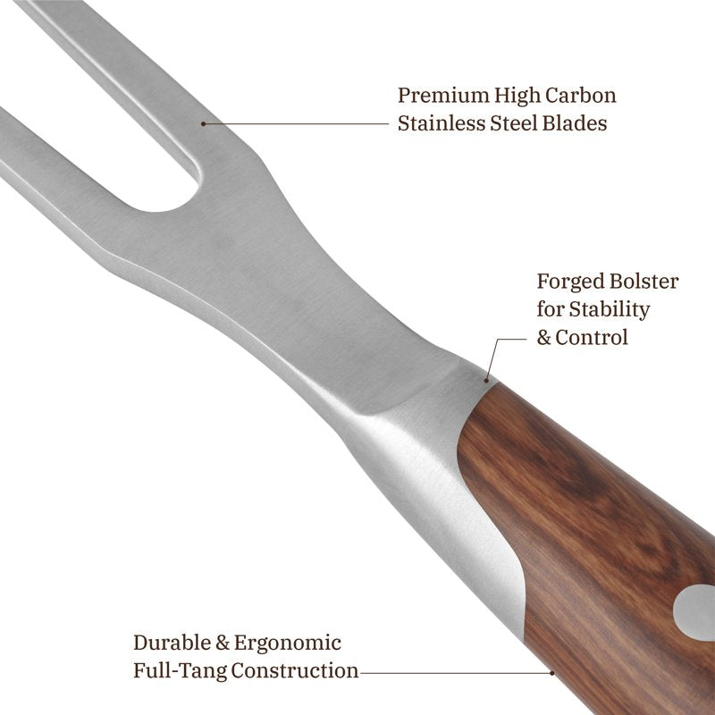 Stainless Steel Carving Set - 2-Piece Knife & Fork