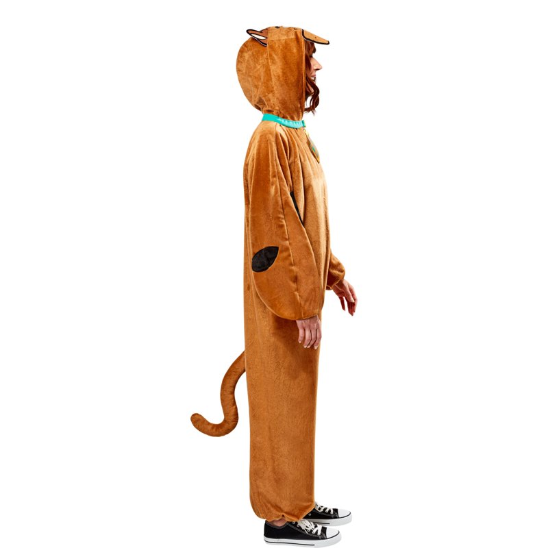 Scooby Doo Halloween Costume for Adults Men’s Small S 28-30 - Cozy Jumpsuit with Tail