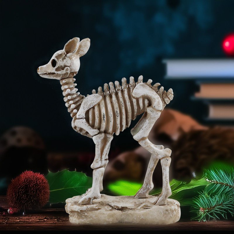 InsCrazy Deer Skeleton Halloween Decoration - Outdoor Yard Prop with Antlers - Z-A Variation