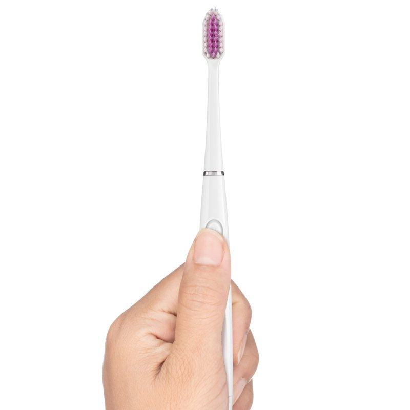 Sonic Battery Powered Toothbrush with Tapered Bristles for Deep Cleaning