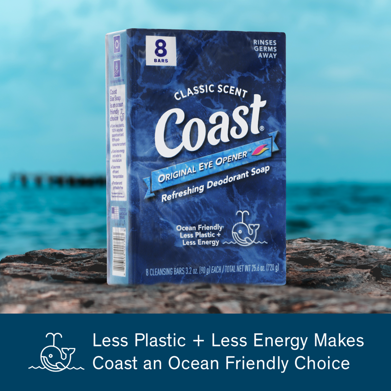 Coast Refreshing Deodorant Bar Soap - Classic Scent, 3.2 oz