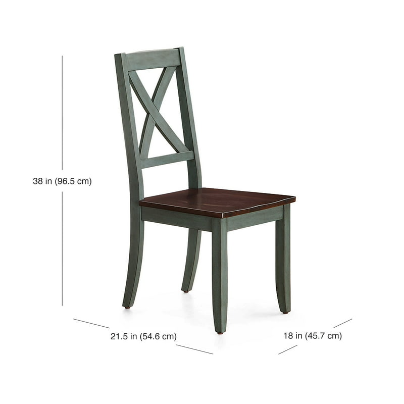 Maddox Crossing Dining Chairs Set of 2 - Blue & Dark Seafoam