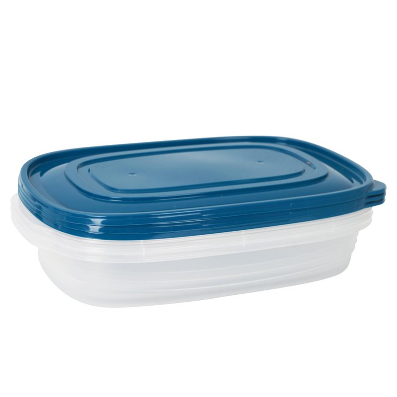 1 Gallon Rectangular Food Storage Containers - 3 Pack