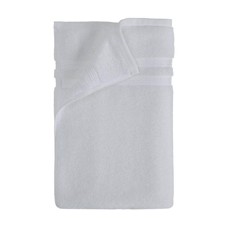 White Cotton Bath Towel - Quick Dry, Fade Resistant, 54x30 Inches, Mainstays