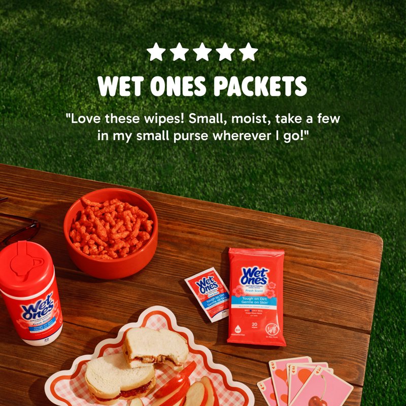 Antibacterial Individually Wrapped Hand Wipes - Fresh Scent