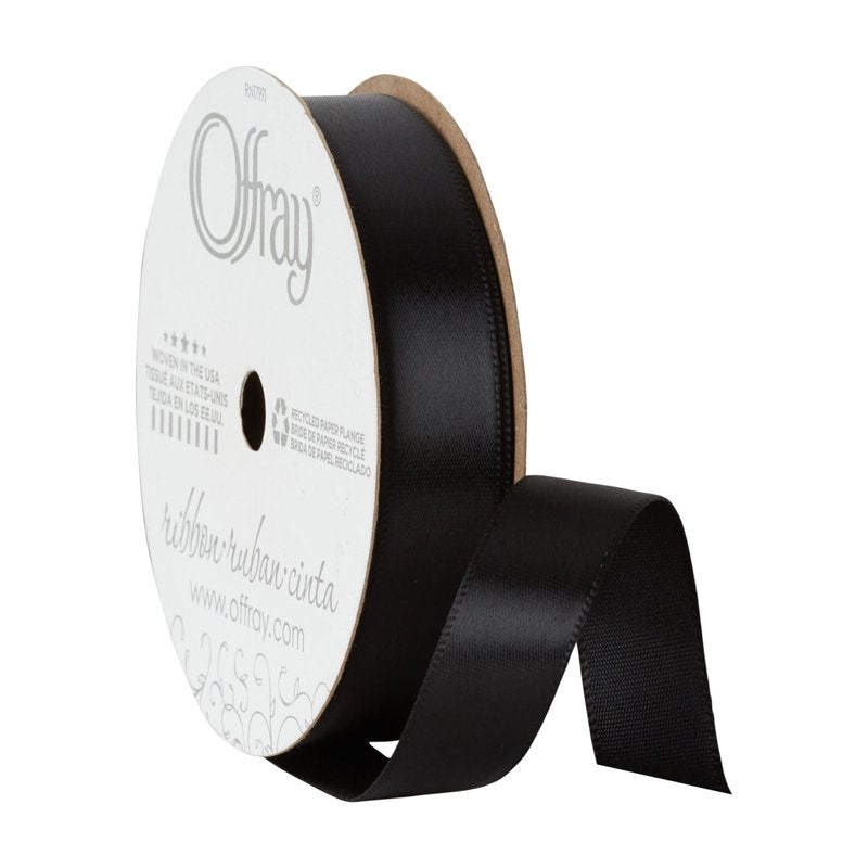Black Satin Ribbon Set - 3 Pack 5/8 inch x 18 ft Craft & Gift Wrap
