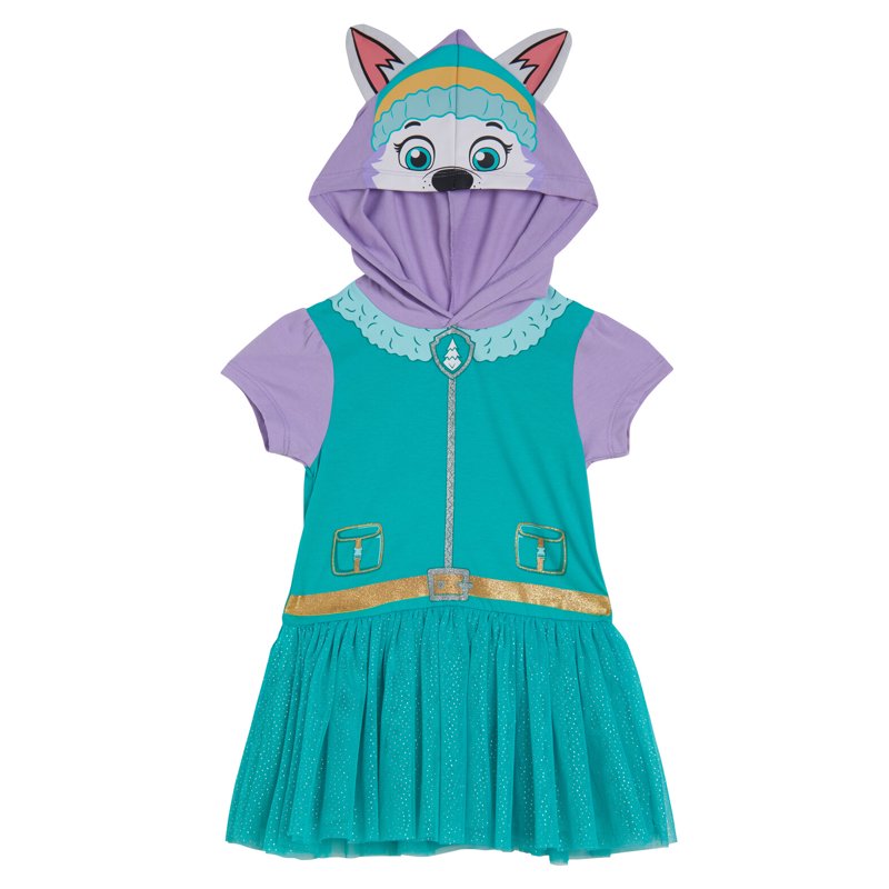 Toddler Teal Paw Patrol Everest Cosplay Dress & Leggings Set 3T - Kids Outfit