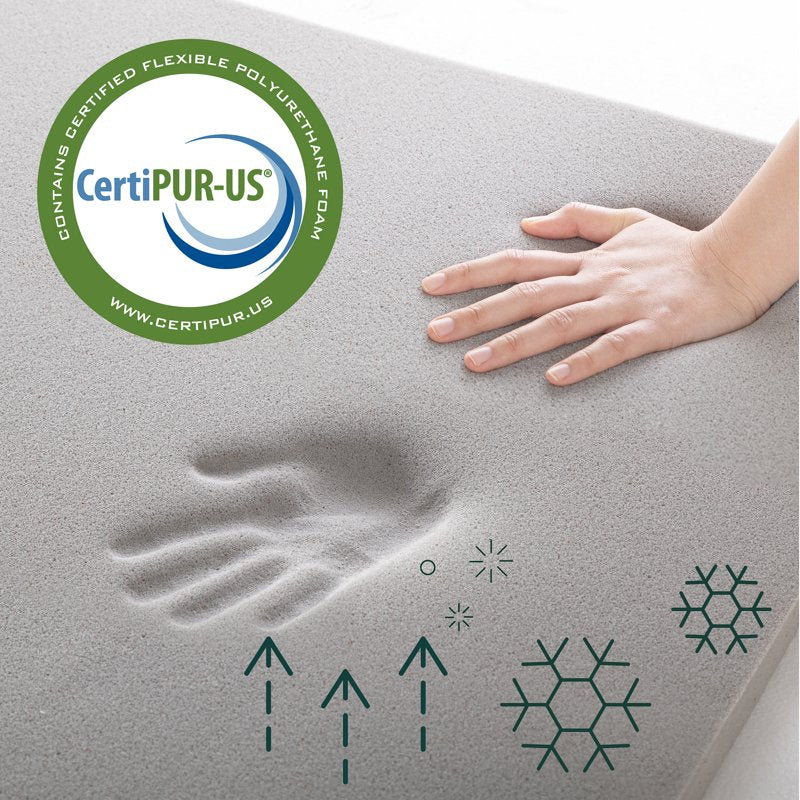 Allswell 3-Inch Gel-Infused Memory Foam Mattress Topper Twin XL - Removable Cover