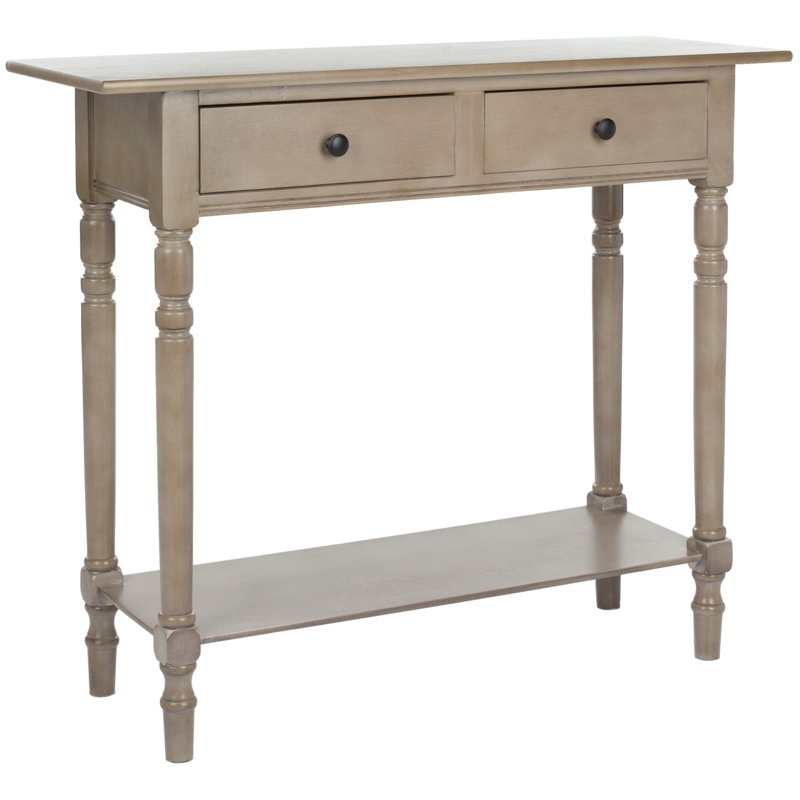 Contemporary 2 Drawer Console with Shelf - Multiple Colors
