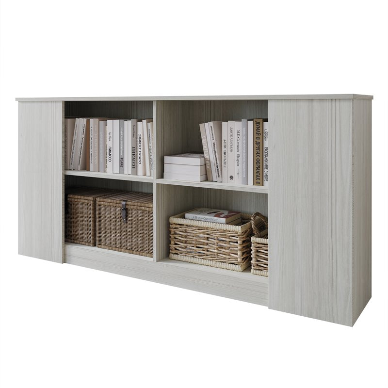 Durable Engineered Wood 4 Shelf Sideboard - Light Grey