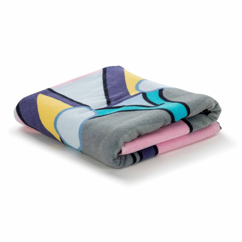 Bluey Cool Checks Kids Beach Towel 28x58 Inches Cotton - Light Blue & Pink