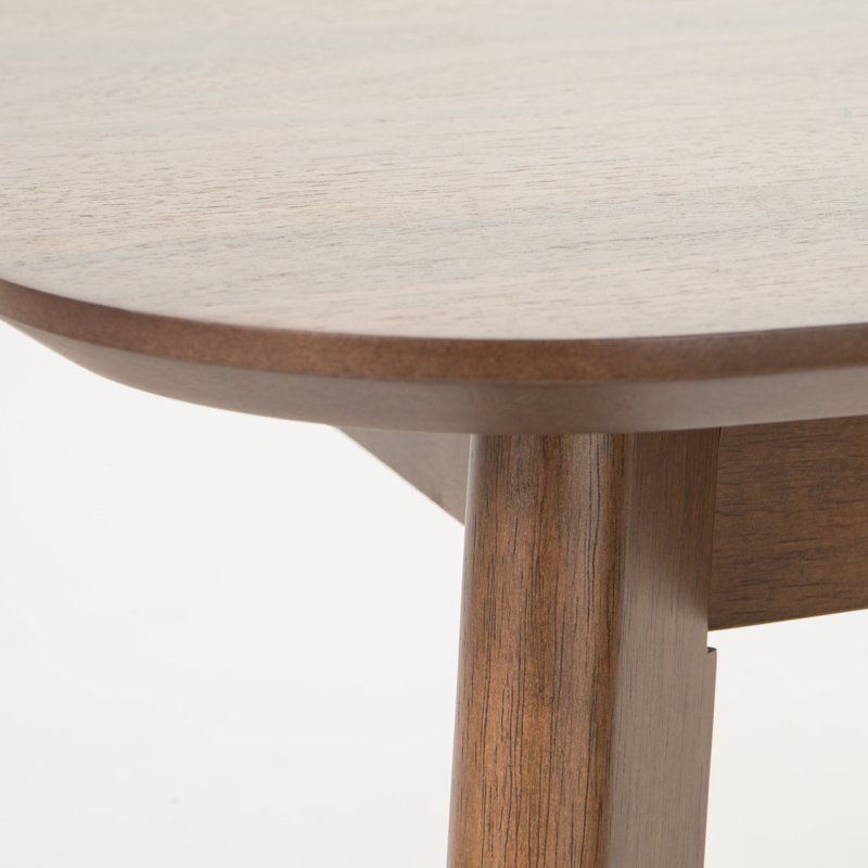 Mid-Century Charcoal Fabric and Oak Walnut Dining Set - Seats 4