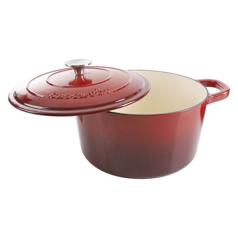 5-Quart Enameled Cast Iron Dutch Oven - Scarlet Red