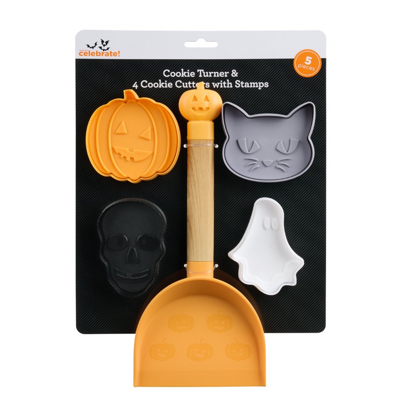Halloween Cookie Cutter & Stamp Set - Spooky Baking Tools for Festive Treats