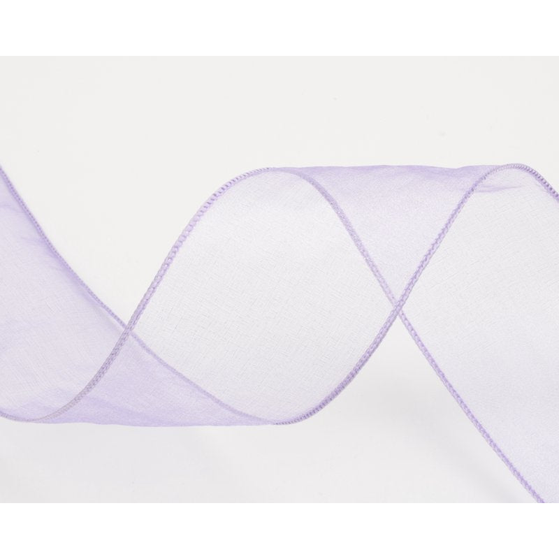 Premium 2.5 Inch Lavender Organza Ribbon - 20 Yards Decorative Gift Wrap