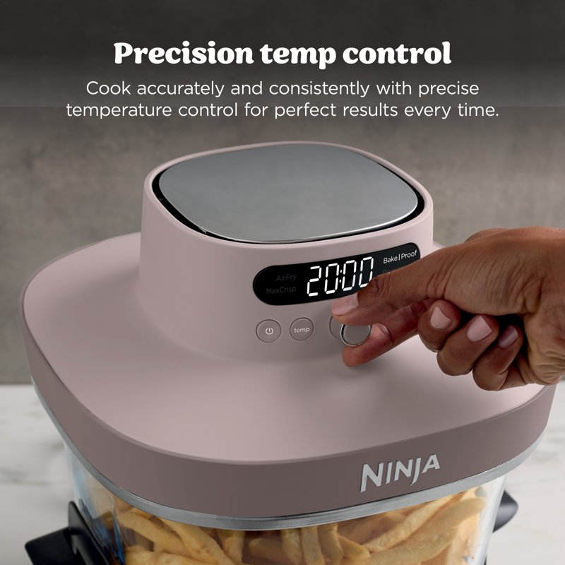 Ninja Crispi Pro 6-Qt Glass Air Fryer - 4-in-1, Pink