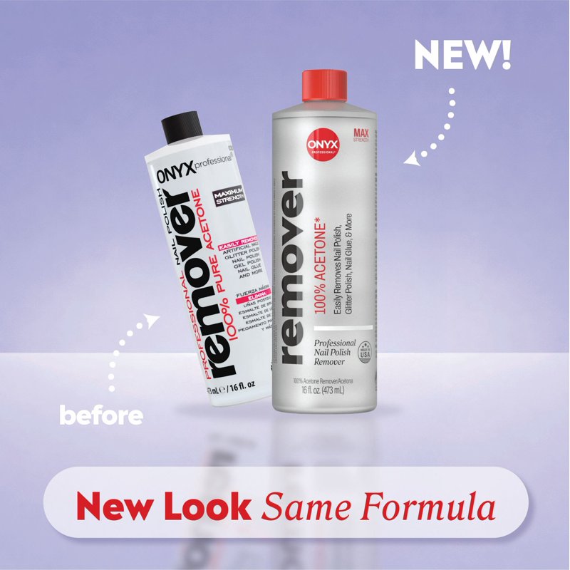 100% Acetone Nail Polish Remover - Maximum Strength, 16 fl oz