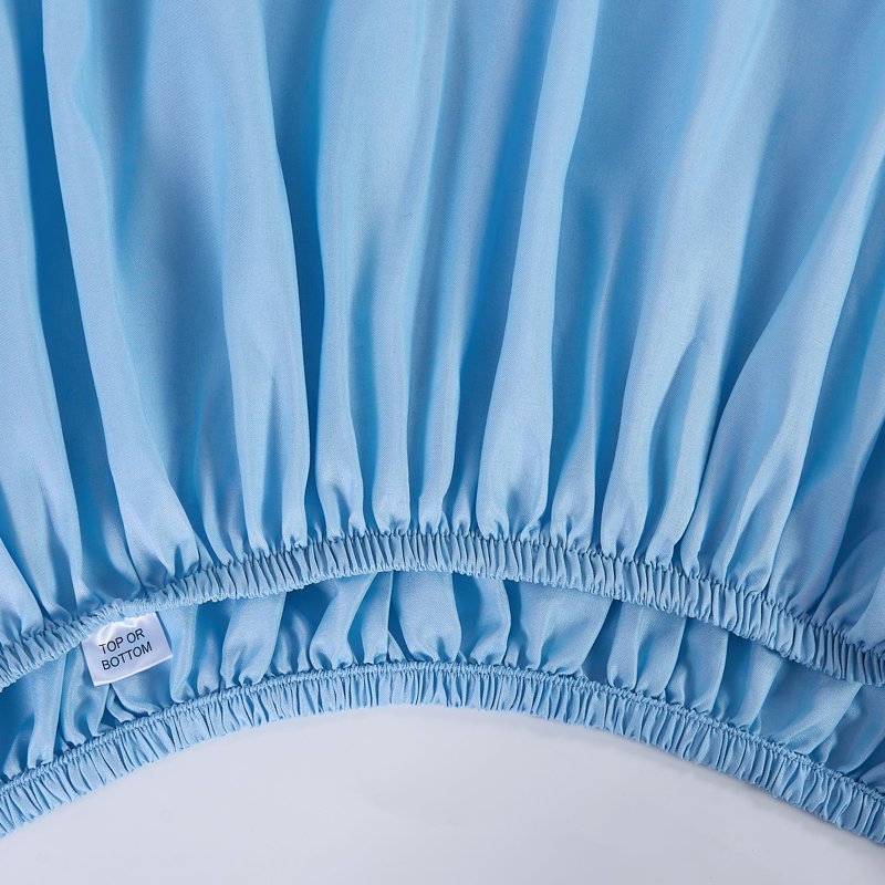 King Microfiber Bed Sheet Set - Light Blue, 4 Piece, Wrinkle-Resistant