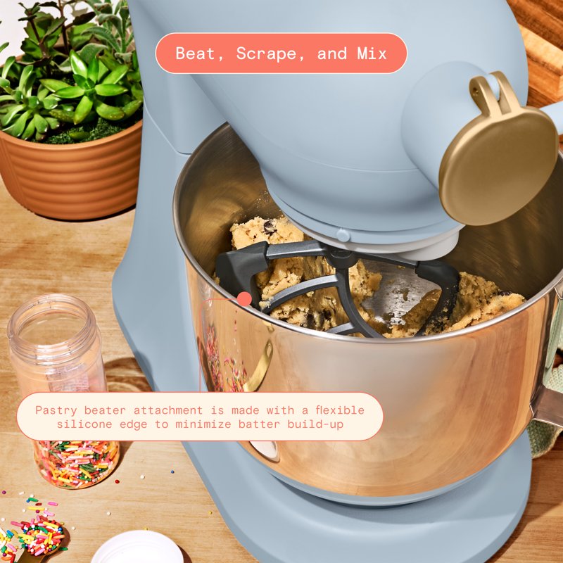 6 Qt Tilt-Head Stand Mixer with Attachments - Cornflower Blue