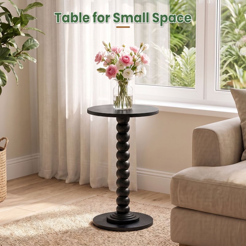 Elegant Round Accent Side Table - Versatile Plant Stand