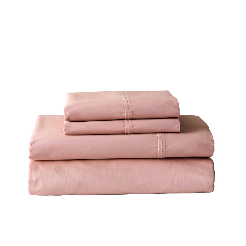 Better Homes & Gardens Cool & Crisp Full 300 Thread Count Cotton Percale Bed Sheet Set - Antique Blush
